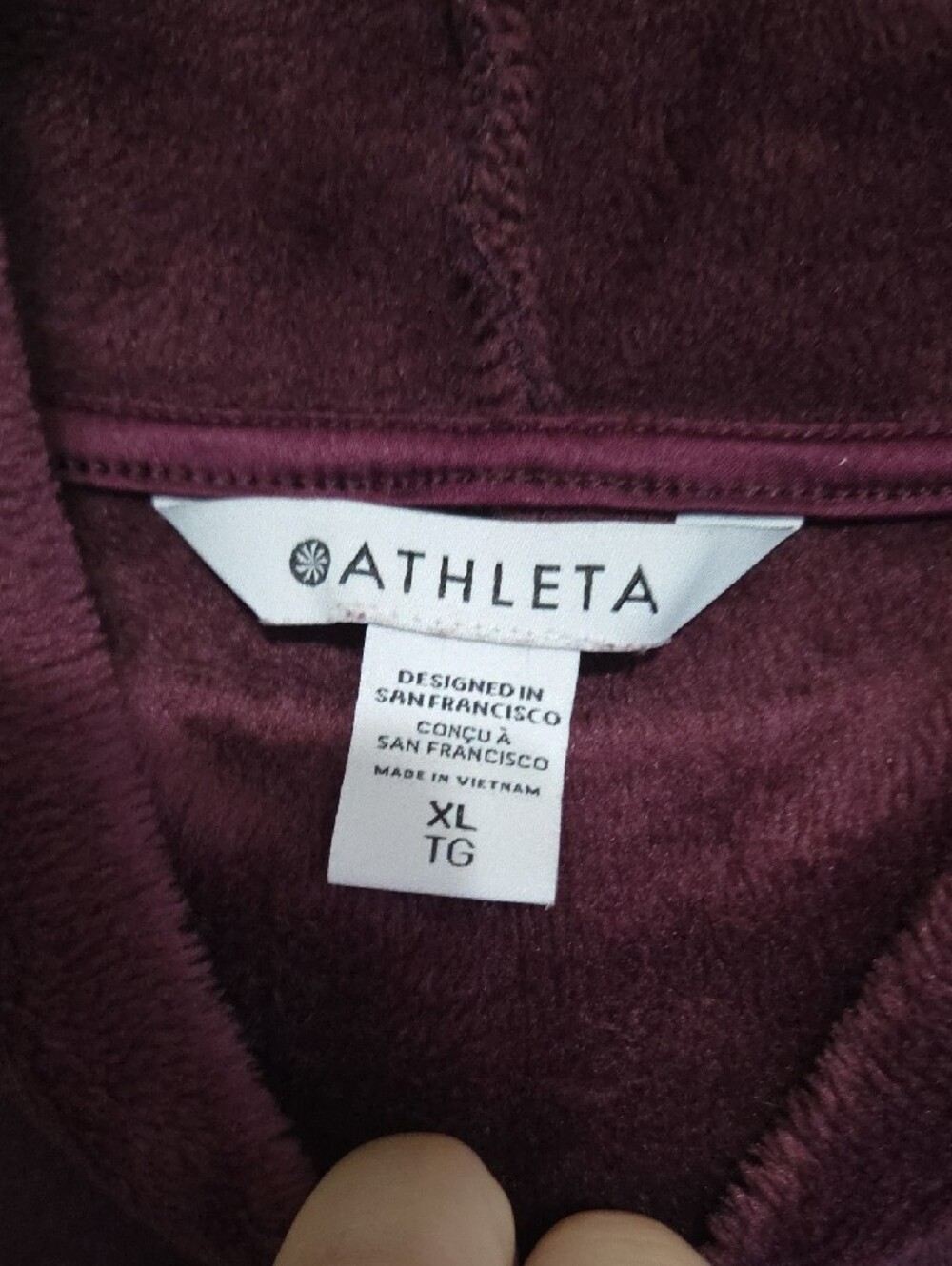 Athleta Women's Plum Thick Faux Furlined Turtleneck Pullover - Picture 2 of 10